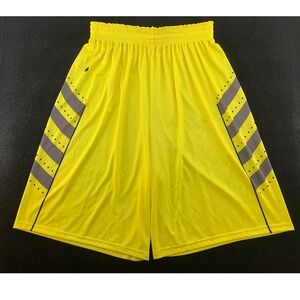 Holloway Adult L Yellow Dry-Excel Athletic Basketball Shorts Men's Gym Workout‎